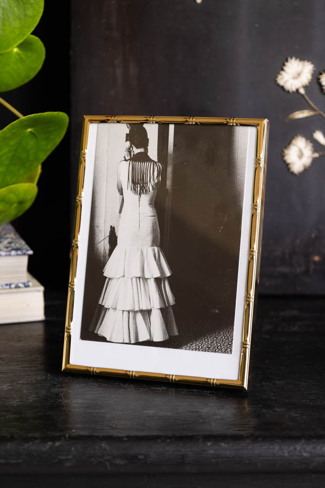 Gold Bamboo Effect Photo Frame