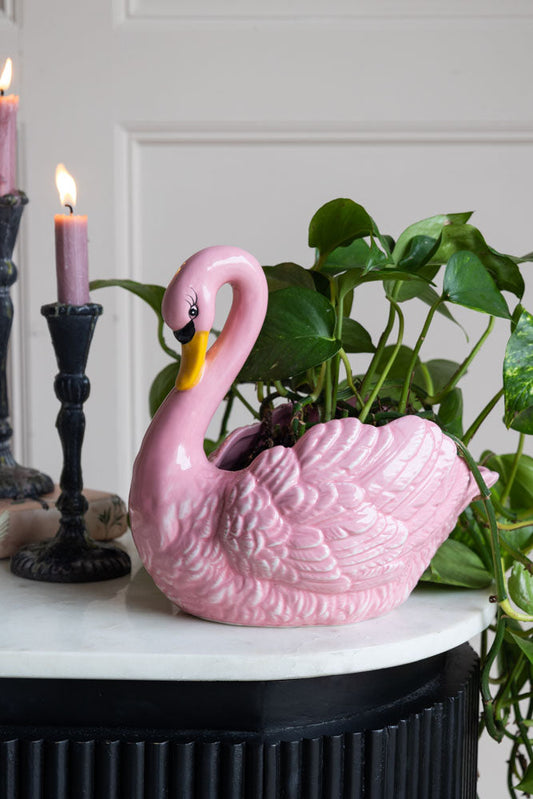 Pink Swan Display Bowl