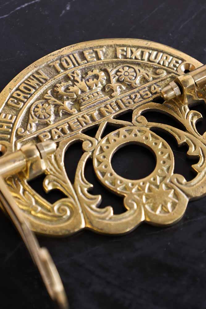 Traditional Crown Brass Toilet Roll Holder